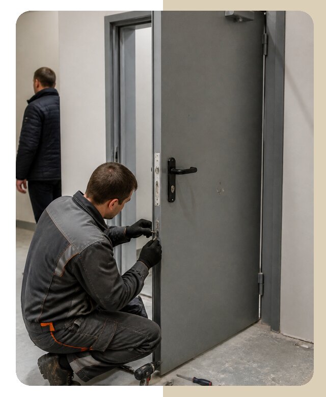 Ремонт противопожарной двери в Элисте по цене 6731 р. | ДвериЛегко-Элс